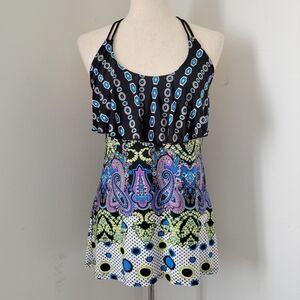 Sushi Flower | Y2K Mixed Print Halter Top
